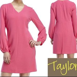 Barbie Pink long sleeve shift dress by Just Taylor